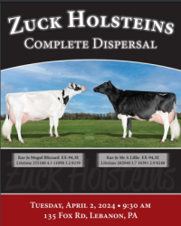 Zuck Registered Holsteins Complete Dispersal