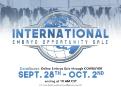International Embryo Opportunity Sale
