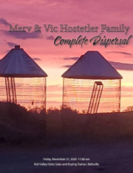 Hostetler Dairy Dispersal and Kish Monthly Dairy Sale